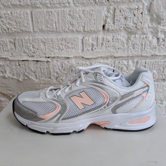 NEW BALANCE MEN'S NEW NEVER WORN SIZE 10.5 PINK/WHITE - Picture 8 of 10